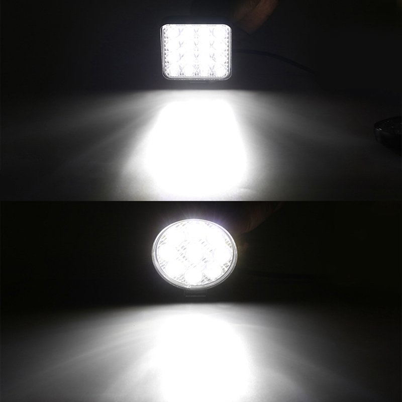 12V 24V 4 Inch LED Light Bar 42W LED Bar Square Round Spotlight White Work Light for Car Truck 4X4 Offroad 4WD Car SUV ATV