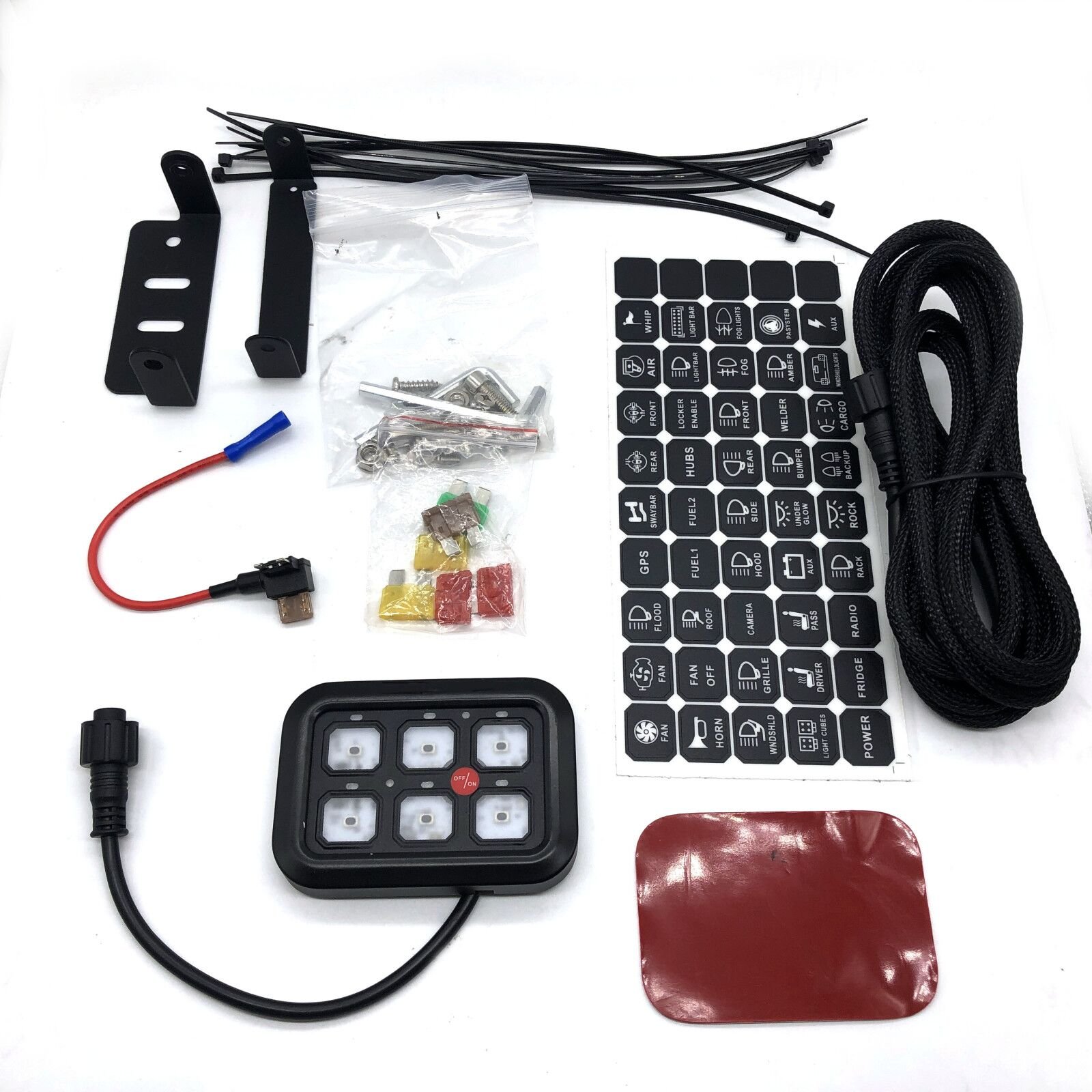 12v Automatic Dimmable 4 Gang Switch Panel With Universal Circuit Control Relay System Box for Cars Trucks Boats ATV UTV SUV