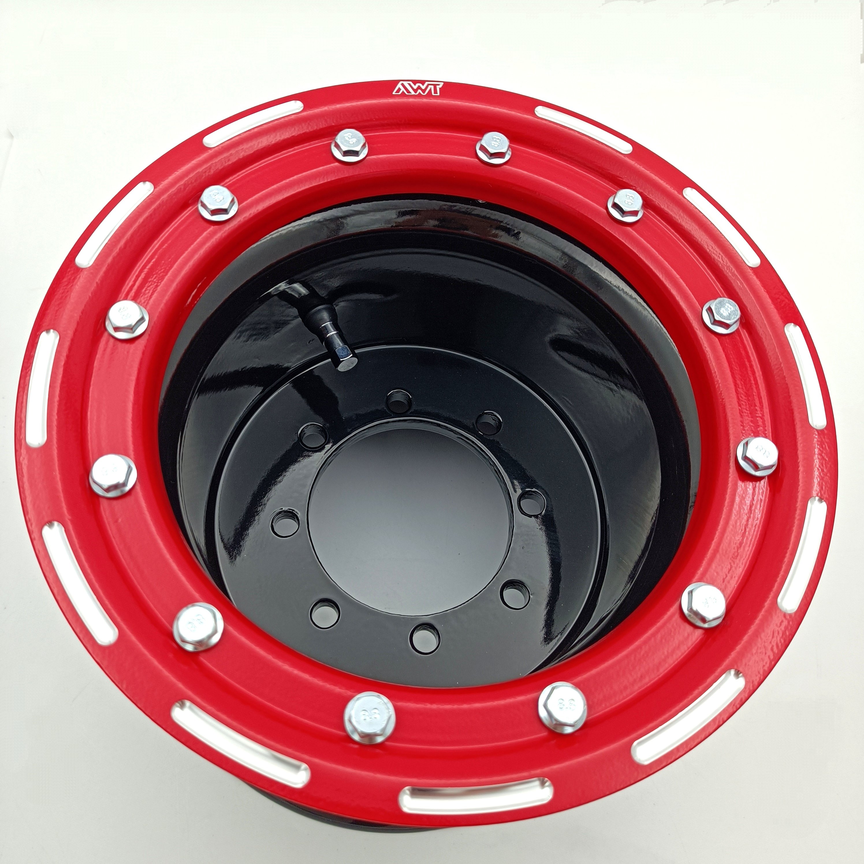 ATV UTV Parts 9X8 3+5 Red Milled Ring Quad Aluminum Racing Beadlock Rims Wheel for Raptor 700 Banshee 350 YFZ450 450r LTZ400