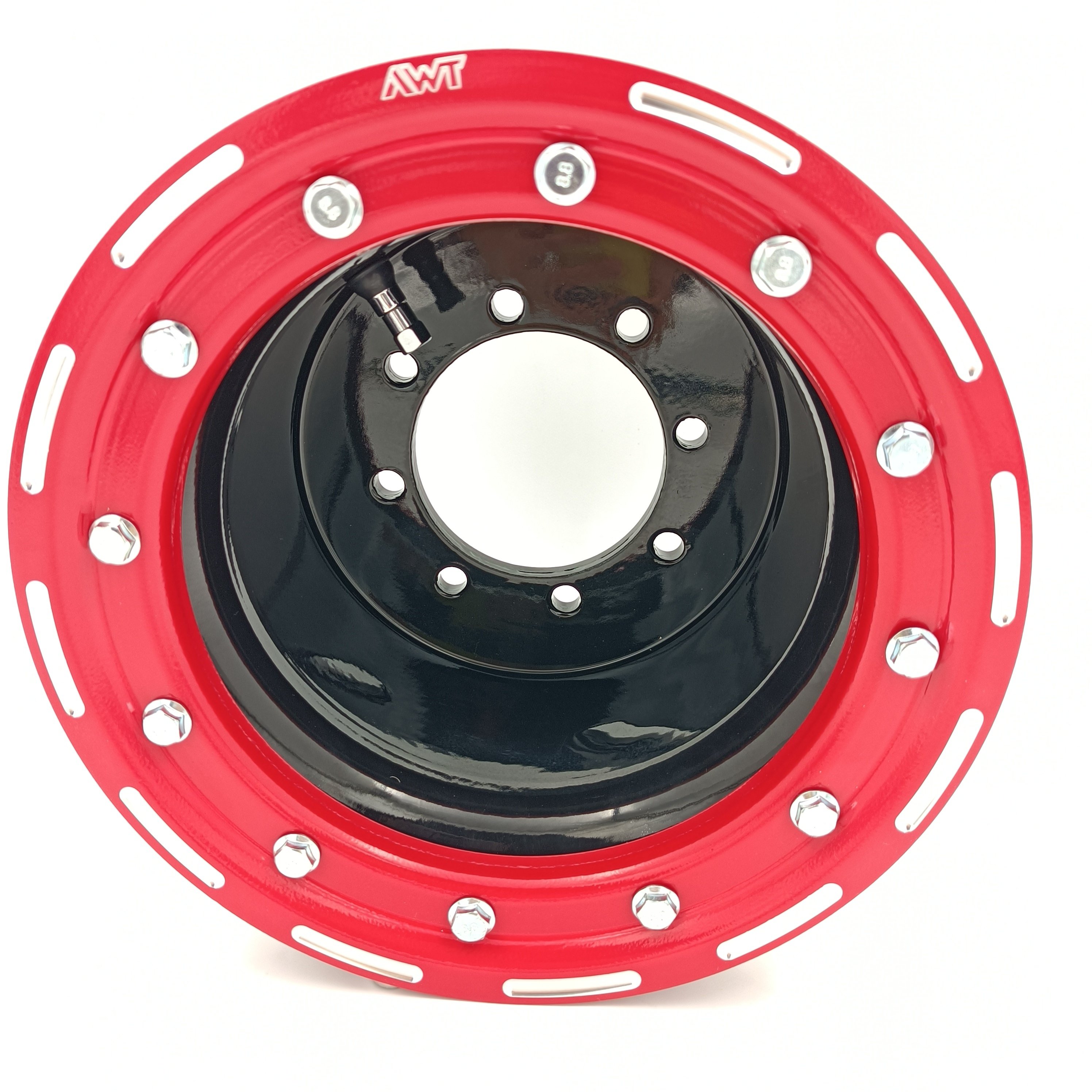 ATV UTV Parts 9X8 3+5 Red Milled Ring Quad Aluminum Racing Beadlock Rims Wheel for Raptor 700 Banshee 350 YFZ450 450r LTZ400