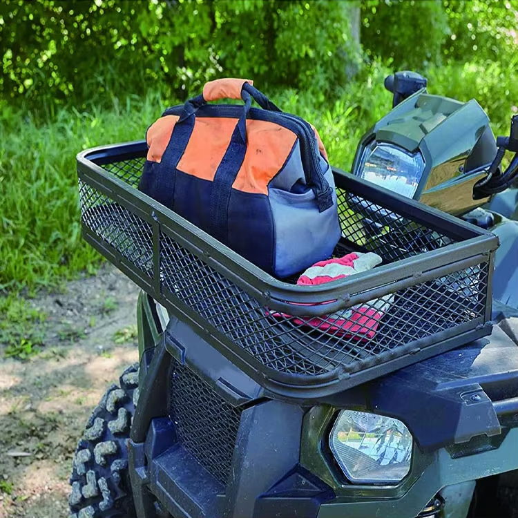 ATV Basket Cargo Carrier Storage Basket Universal UTV Rear Rack Carrier