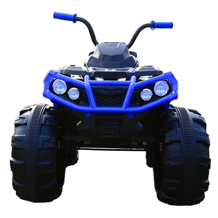 Unisex 12V Electric ATV 4-Wheeler Quad Car Toy Kids Ride-On 2.4mph Max Speed LED Headlights & Treaded Tires Battery Operated