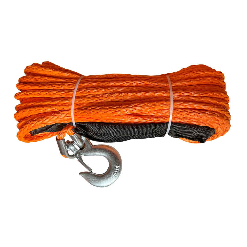 3/8 Inch 10mm Synthetic Winch Rope Tow Cable with Hook for Atv Utv Tracks