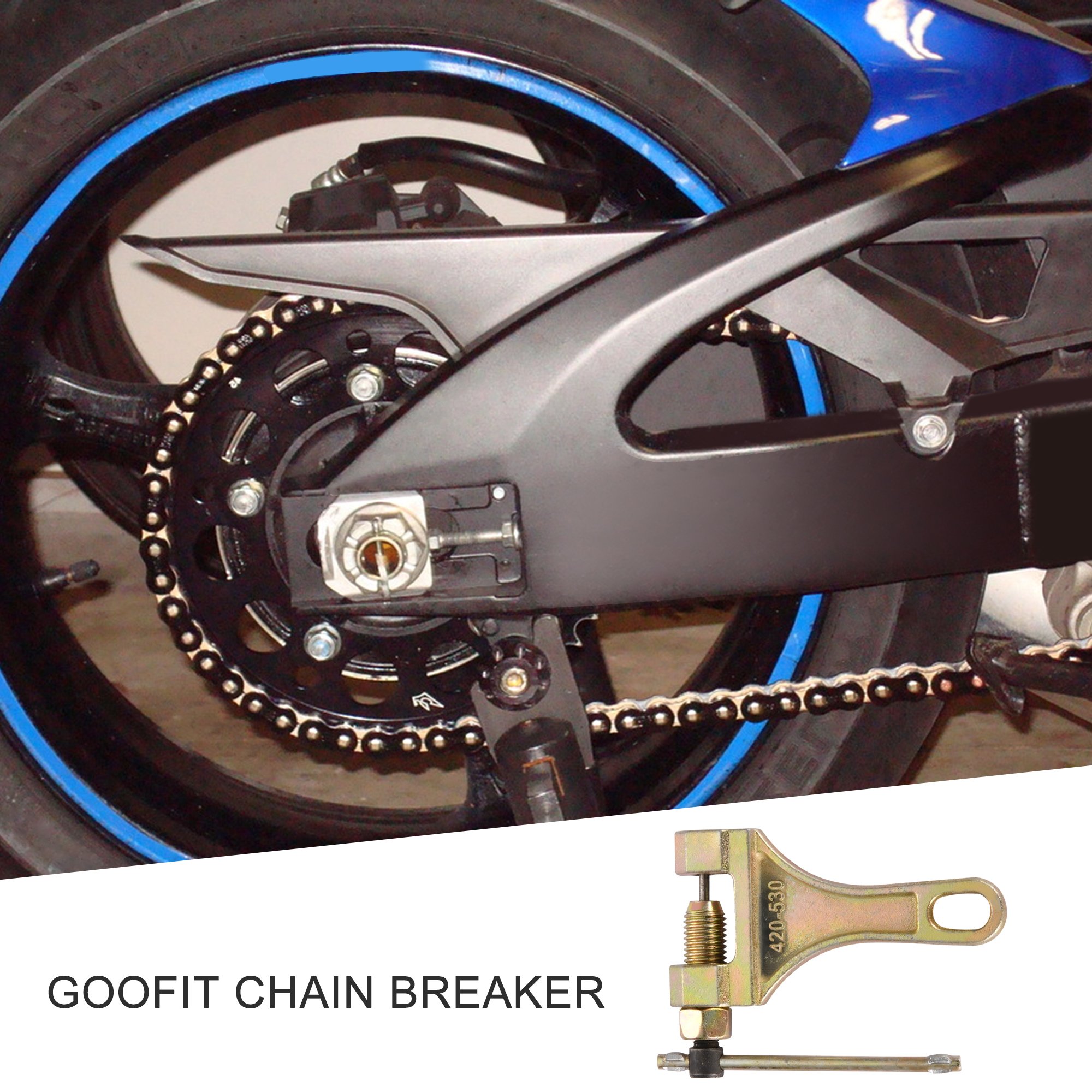 GOOFIT Chain Breaker Replacement for #428 520 525 528 530 Chain Tool Motorcycle Dirt Bike Bicycle ATV