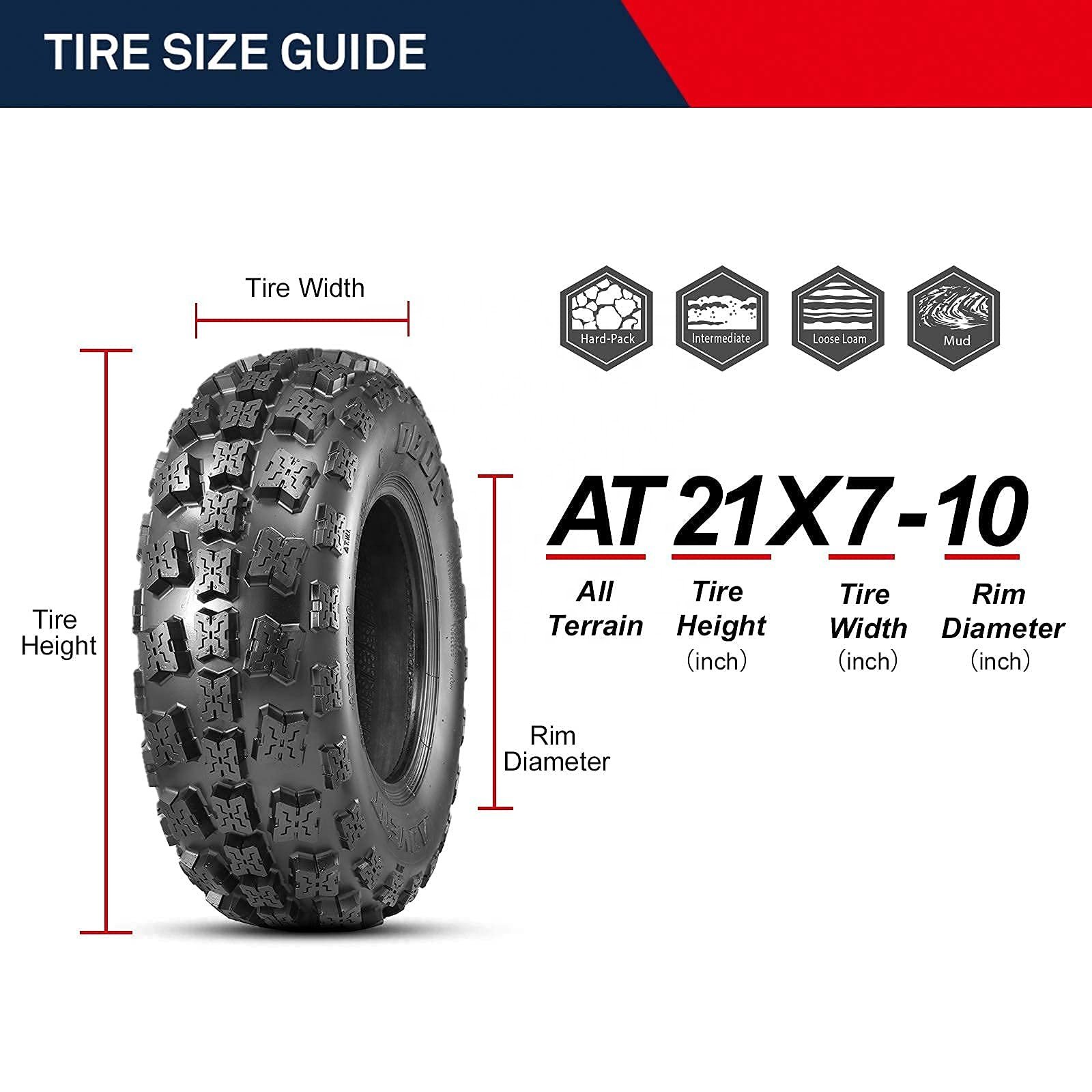 OBOR ADVENT 21x7-10 22x7-10 23x7-10 6 Ply GNCC Champion Tires 21x7x10 All Terrain Tires ATV and UTV Tires