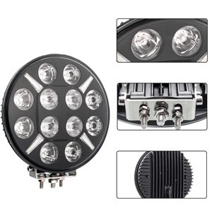 Super Bright 12V 24V Round 9 Inch White Yellow DRL Spot Lights 120W Offroad Led Driving for Truck Off-road ATV UTV