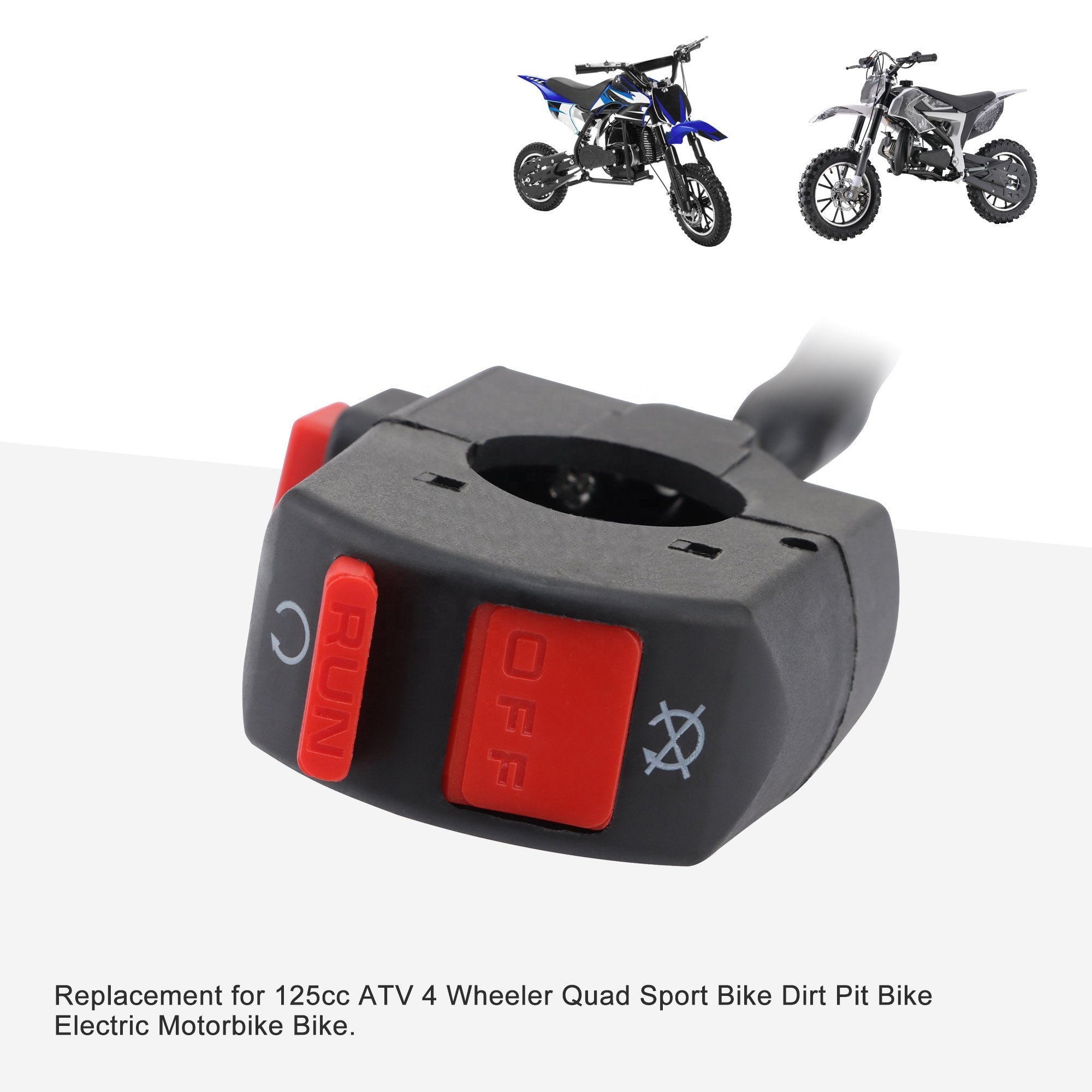 GOOFIT 7/8" 22mm Handlebar 2 Function Right Start Switch for 125cc ATV 4 Wheeler Quad Dirt Pit Bike Electric Motorbike Bike