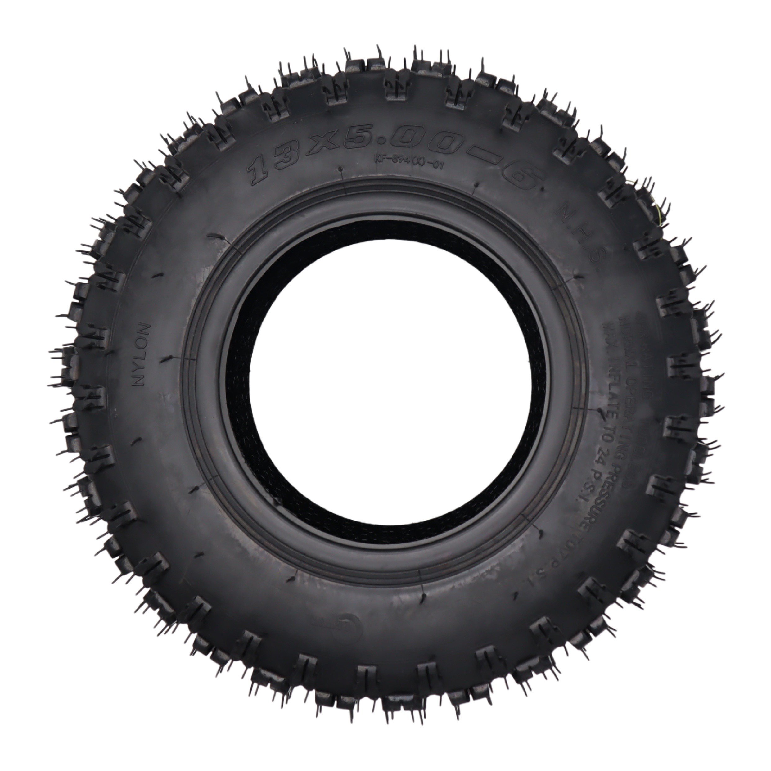 13-Inch 13*5.00-6NHS Aerated Rubber Tubeless Tires on Wheels for ATV 4 Wheeler Lawn Mower Yard Tractor Garden Trolleys