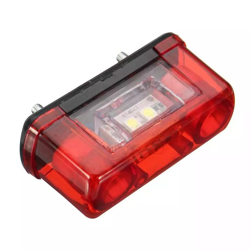 New Design Red Lens White LED 12v 24v Universal Car Led License Number Plate Light Truck Trailer Lorry Rear Tail Lamp