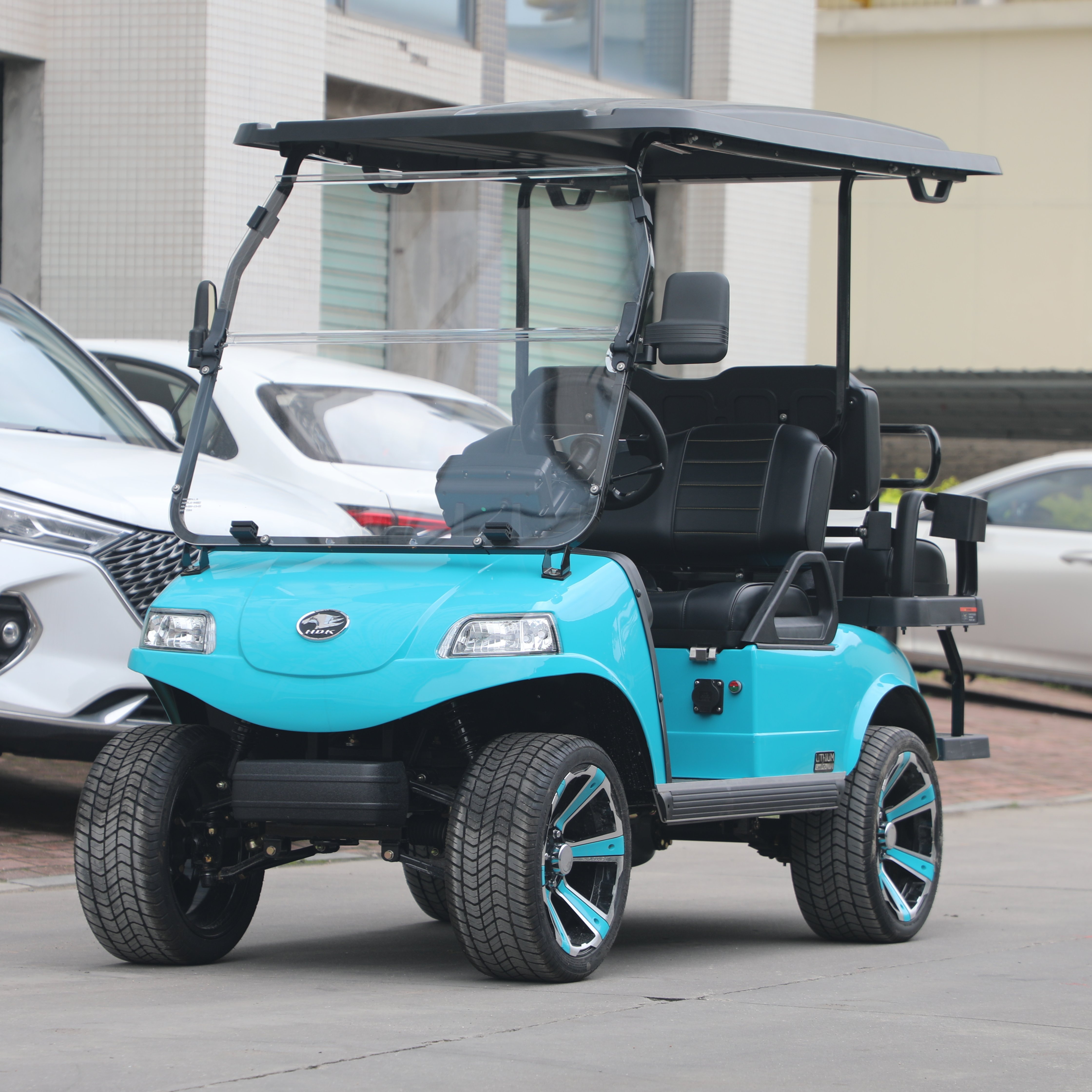 HDK 4-passenger Electric Golf Scooter Cart Aluminium Club Car Cheap Utility Vehicle Lithium Battery Off-road Buggy Park 90km 48V