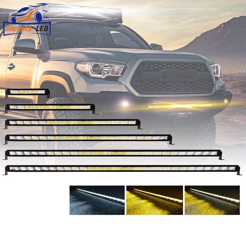 12V 24V Reflect LED Light Bar 10 20 30 40 Inch 40W 280W White Yellow Work Light for Car Motorcycle 4X4 Off-Road SUV 4WD ATV LED