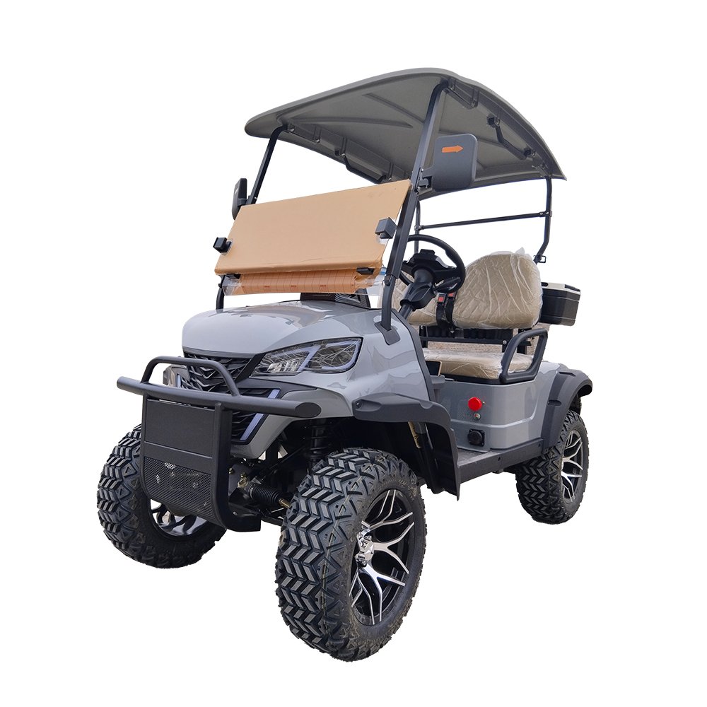Custom Street Comfortable 2 Seat 4 Wheeler Electric 48V 5KM off Road Lithium Battery Golf Cart Atv for Adults