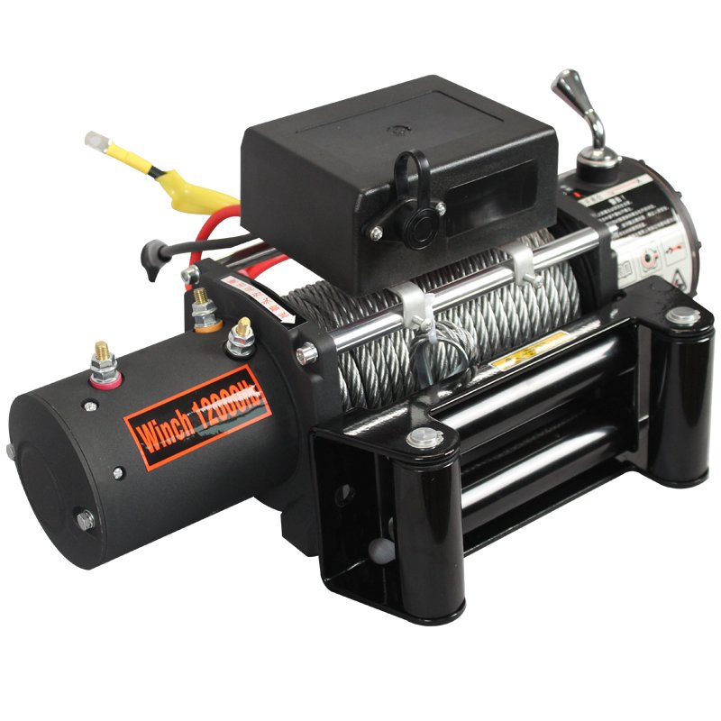 Low Price Wholesale Black 6000 Pounds Winch 12v Battery Type Electric Winch for ATV Offroad
