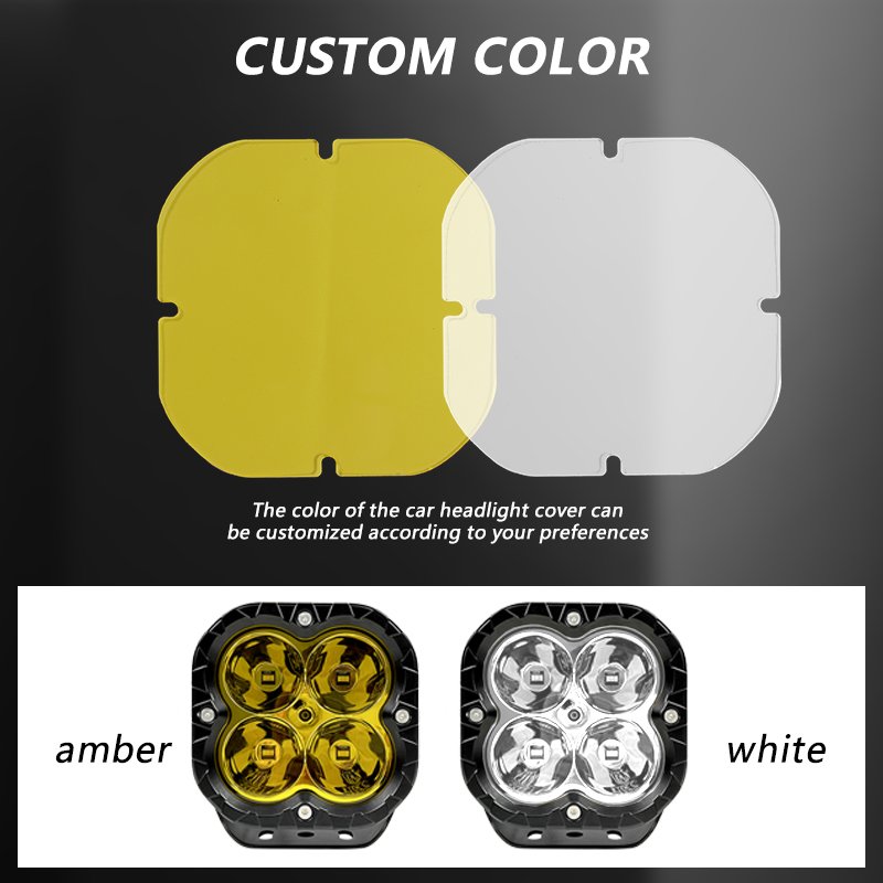 5 Inch 80W LED Cube Spot Driving Beam Fog Amber Off Road Work Light for Off-road Vehicles Auxiliary Led Lights