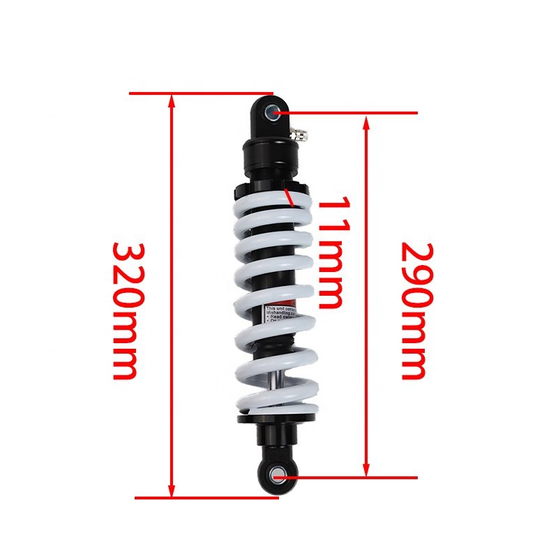 M10 290mm Universal Rear Air Shock Absorber Suspension 11mm Spring Fit for ATV Kart Cross-country Moto Pit Bike Spare Part