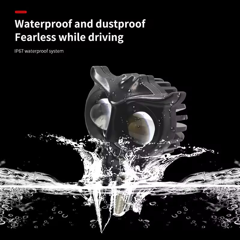 Owl Design Motorcycle Fog Light Car Dual Color Led Headlight Head Light ATV Scooter for Auxiliary Spotlight Lamp Accessories