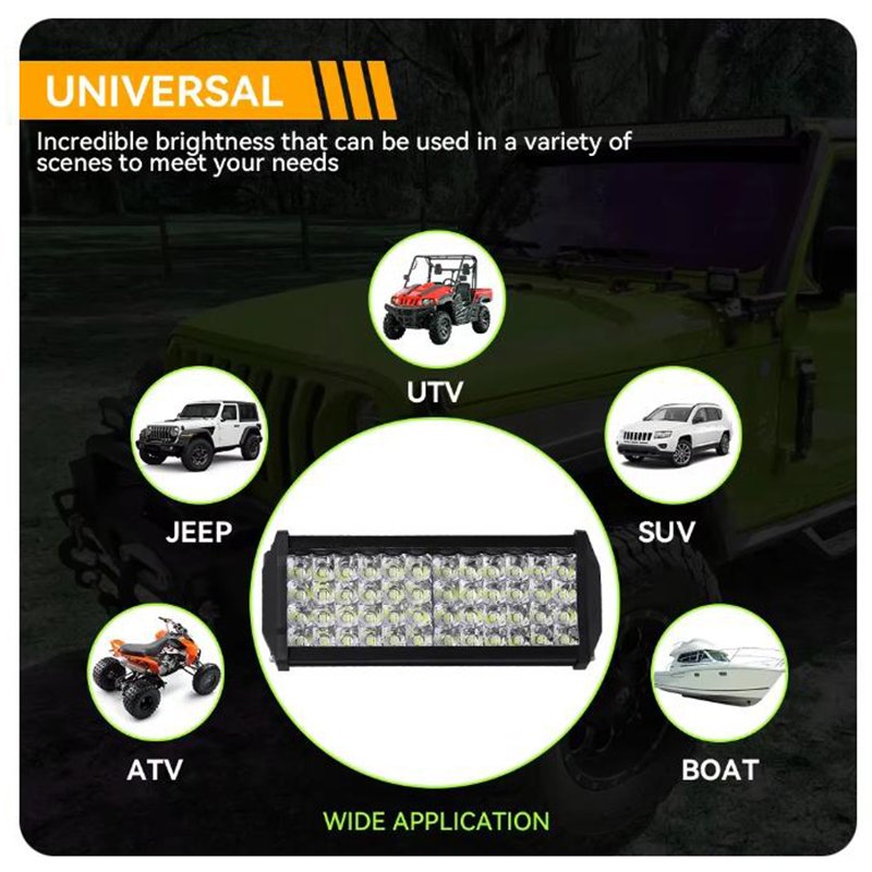 LED Work Light Bar 120W 144W Flood Spot Combo Offroad Lamp Car 4WD Truck Tractor Boat Trailer 4x4 SUV ATV 12V