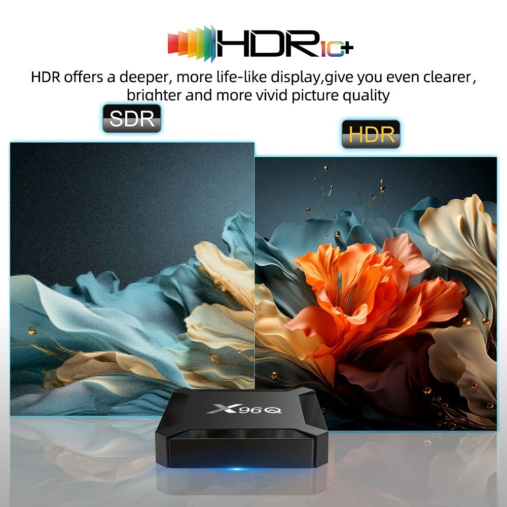 Custom ATV X96Q Android TV BOX Support TV Version Apps Cheapest Factory Price 4k Streaming Allwinner H313 Smart OTT Set-Top Box