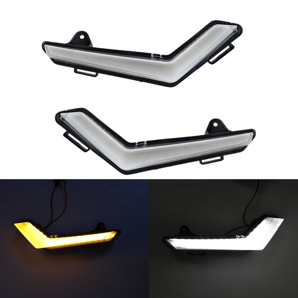 TIYPEOR for ATV UTV Flowing LED Turn Signal Light DRL Front Headlight for Defender 2020+ Defender MAX 2020+Commander 2021