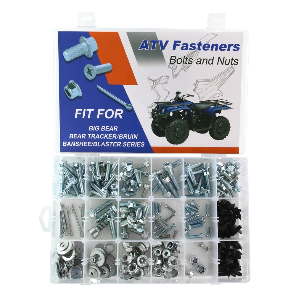 260PCS ATV Bodywork Engine Plastics Frame Exhaust Bolts Kit for Yamaha BEAR TRACKER 250 BRUIN 350 250 BANSHEE 350 BLASTER 200