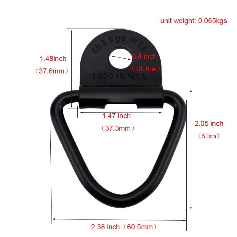Heavy Duty Steel Trailer Truck Floor Lashing Rings D-Rings Tie Downs Anchors 1000 LBS Capacity RV Campers Vans ATV SUV Boats