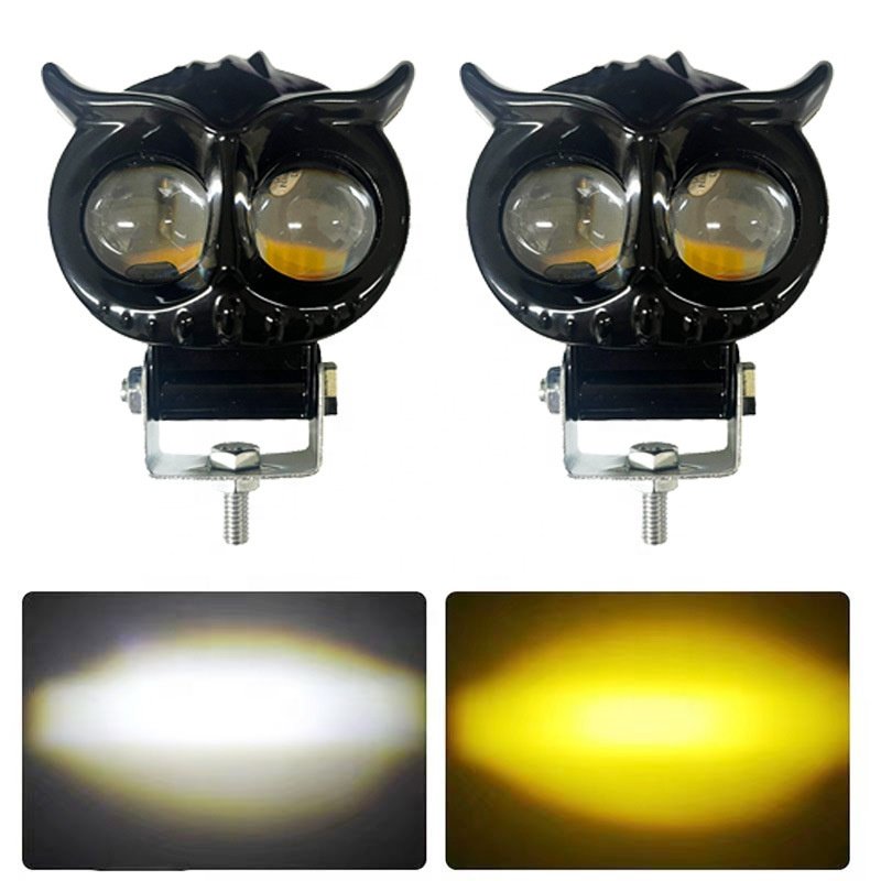 New 12 Volt 24V Owl Shape LED Headlight Side Led Light Mini Driving Light Front Fog Lights for Motorcycles Bikes ATVs