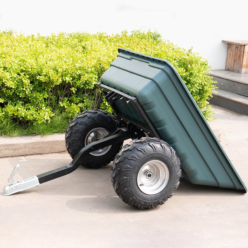 Heavy Duty Poly Plastic Garden Farm Atv Dump Trailer Cart