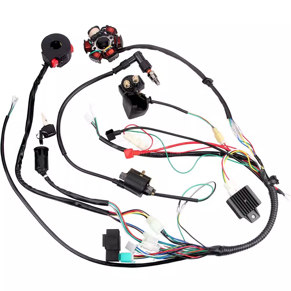 Off-Road Motorcycle ATV Beach Bike Parts 110-125cc Wiring Harness Wiring Coil