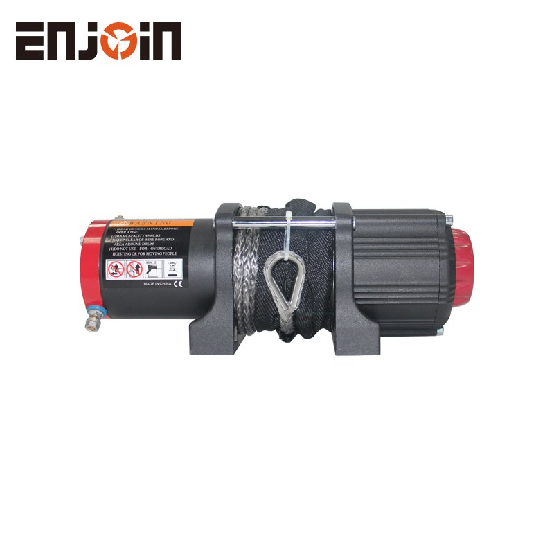 ENJOIN 12v 5000 lb ATV/UTV Electric Winch With 50 Ft. Synthetic Rope