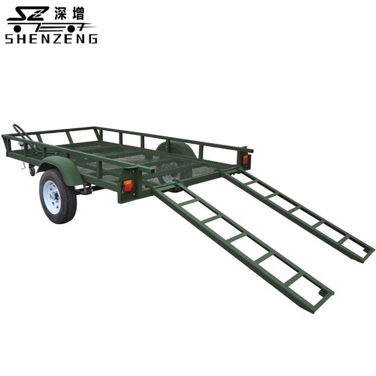 Small Atv Tractor Farm Dump Trailer Motorcycle Trailer With Ramp for Sale