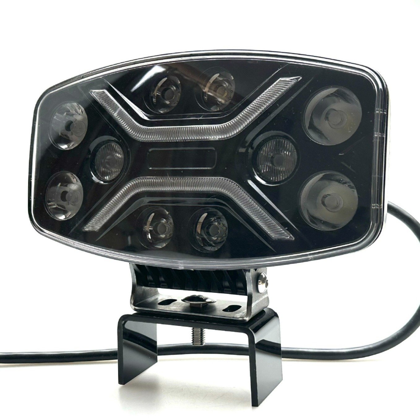 2024 Hot Selling 9" 10 Inch 70W Amber White DRL Spotlight Light Ip68 Led Driving Light Truck Car UTV ATV Auto Led Work Light
