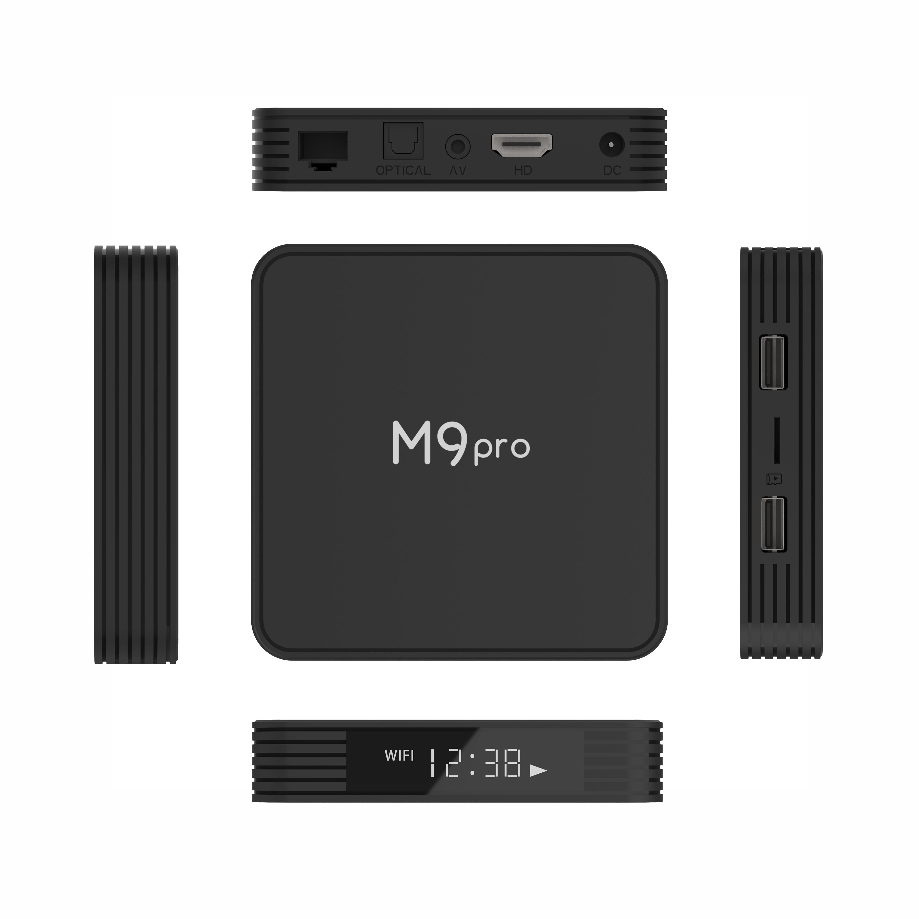 High Quality Android Tv Box M9 Pro ATV 4G 64G Android 11 Amlogic S905X4 1000M Lan Stal-ker Internet Smart Tv Voice Remote