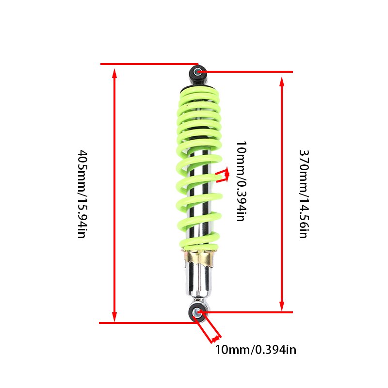 Green 370mm Shock Absorption for Motorcycle Modified Shock Absorber Anti-Fall ATV Four-Wheel Off-Road Vehicle Kart Accessories
