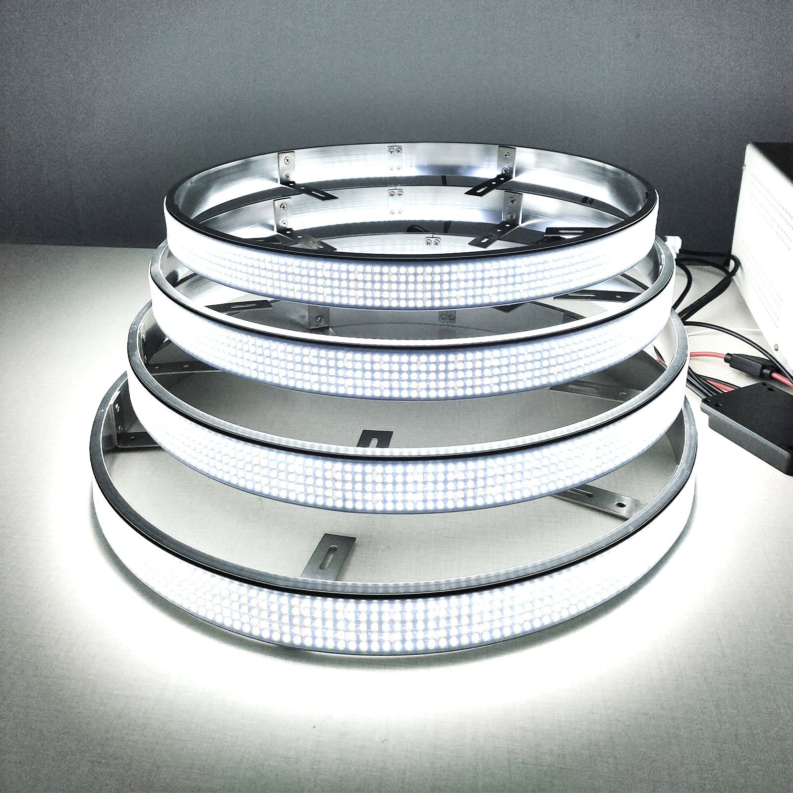 Kingshowstar White 20inch 10 Row 5 Row Inside 5 Row Outside Truck Light System Led Wheel Lights for Truck Car ATV Pick up