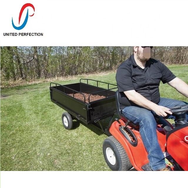 Multi-Use Heavy Load Pull Multi-Function Garden Tool Cart Towed by Tractor ATV Utility Trailer Lawnmower for Yard & Garden Care