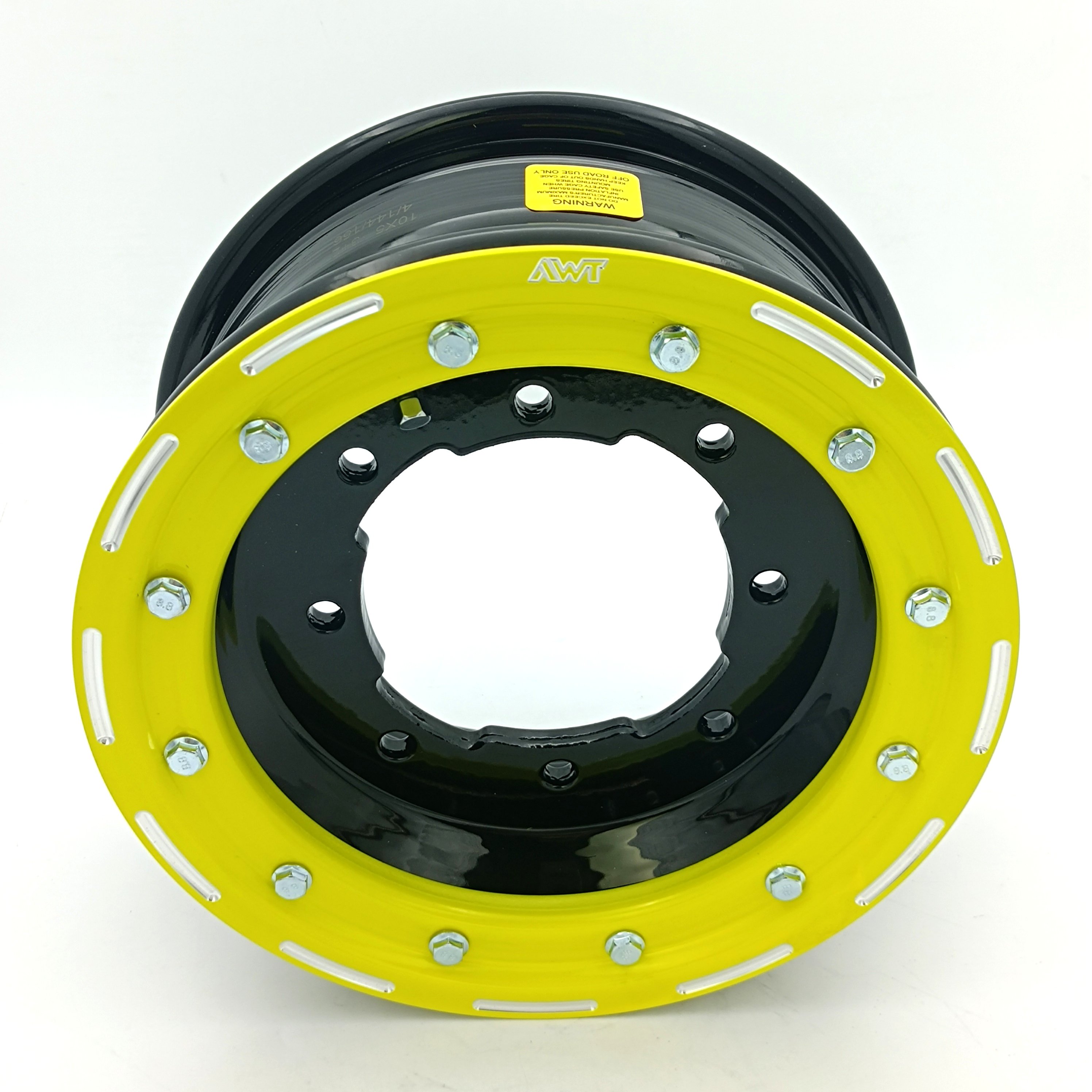 ATV UTV Parts Raptor 700 Banshee 350 YFZ450 450r LTZ400 10X5 Aluminum Racing Beadlock Rims Wheel With Milled Black Ring