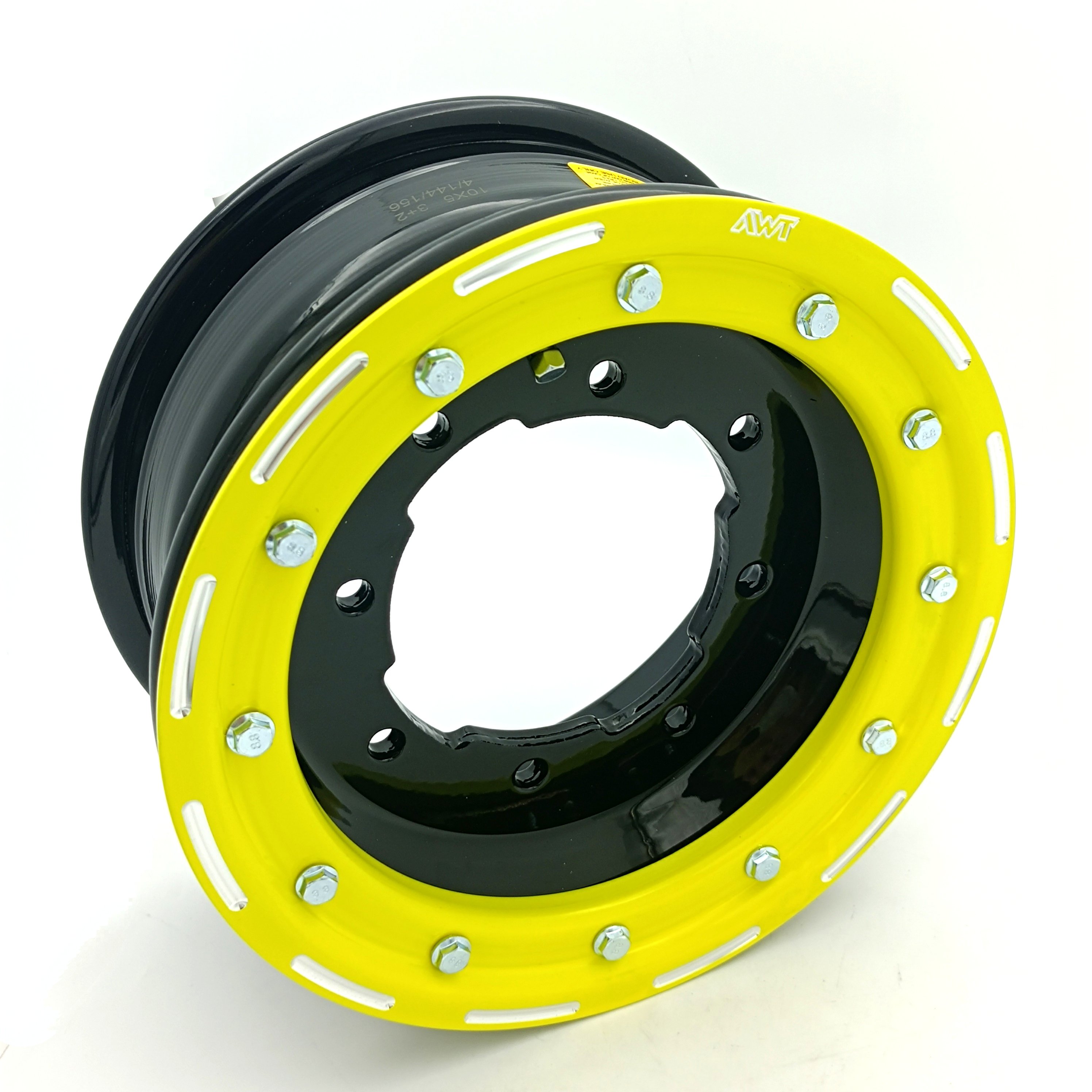 ATV UTV Parts Raptor 700 Banshee 350 YFZ450 450r LTZ400 10X5 Aluminum Racing Beadlock Rims Wheel With Milled Black Ring