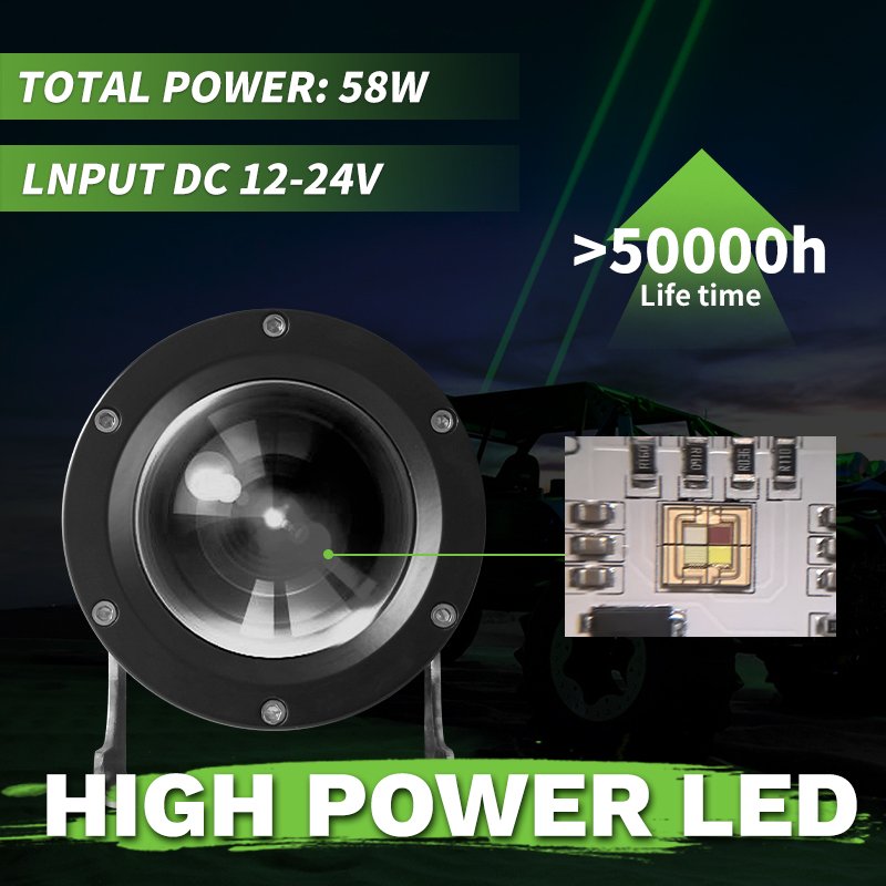 3 Inch Mini Led Not Laser Fog/driving Lights Car Led Antena Light Fat UTV ATV Whip Antenna Flag Pole Light