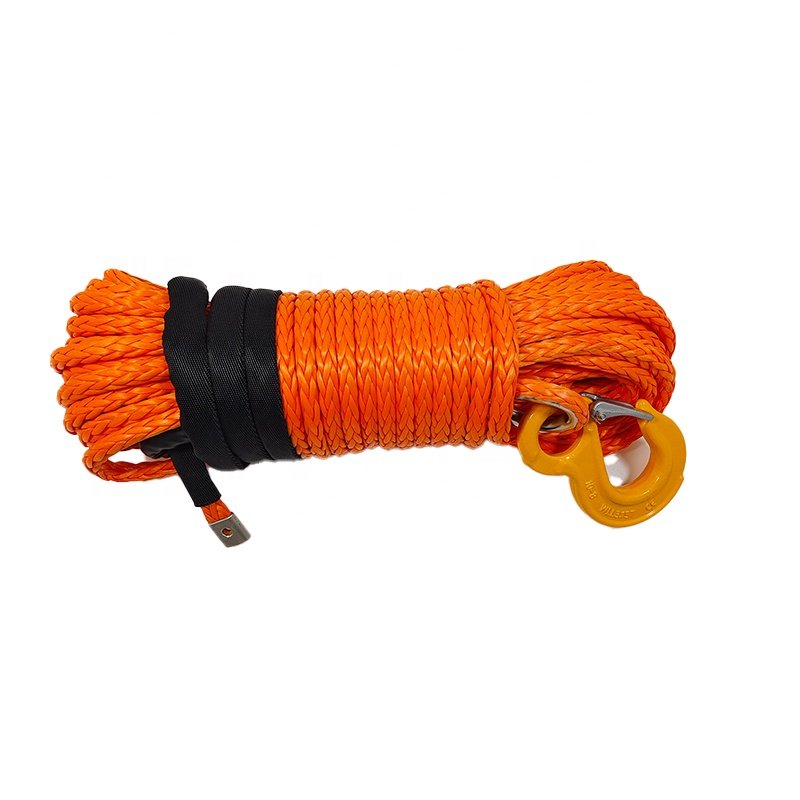 12mm X 24m Synthetic Winch Rope Winch Line Cable Rope with Sleeve for ATV UTV