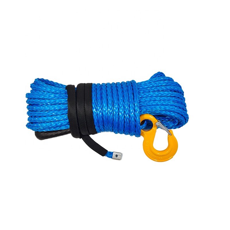 12mm X 24m Synthetic Winch Rope Winch Line Cable Rope with Sleeve for ATV UTV
