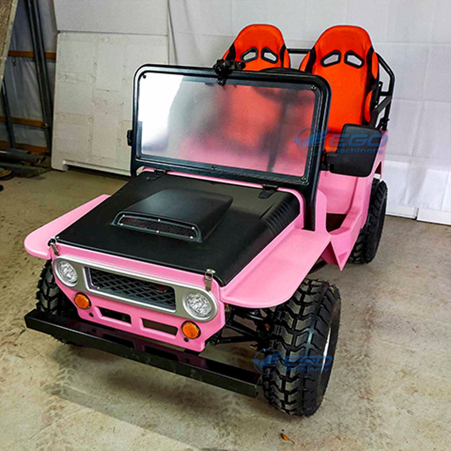 3-speed Reverse Engine 150cc Mini Kids Jeep with 2 Adult Seats CE Certified