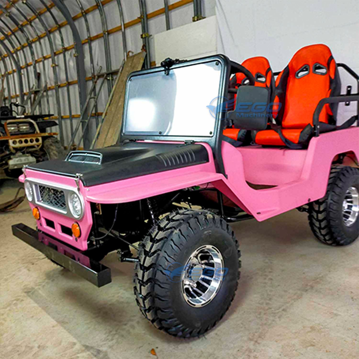 3-speed Reverse Engine 150cc Mini Kids Jeep with 2 Adult Seats CE Certified