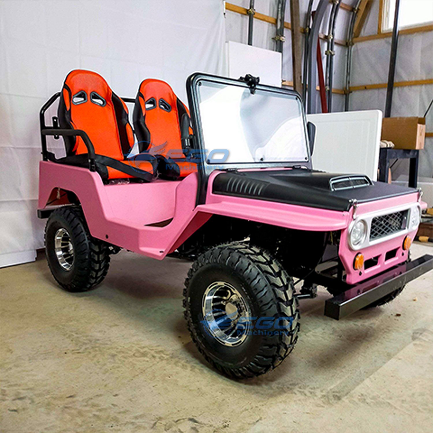 3-speed Reverse Engine 150cc Mini Kids Jeep with 2 Adult Seats CE Certified