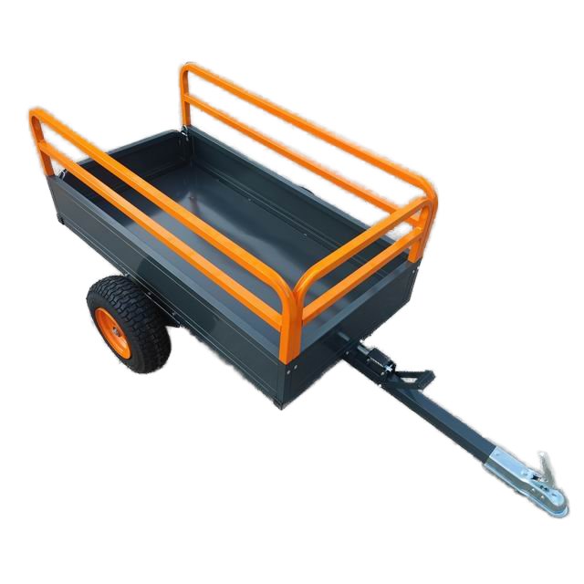 2024 Best Price Multi Purpose Steel Pull Behind ATV DUMP TRAILER Metal Trailer Offroad Garden Cart Use