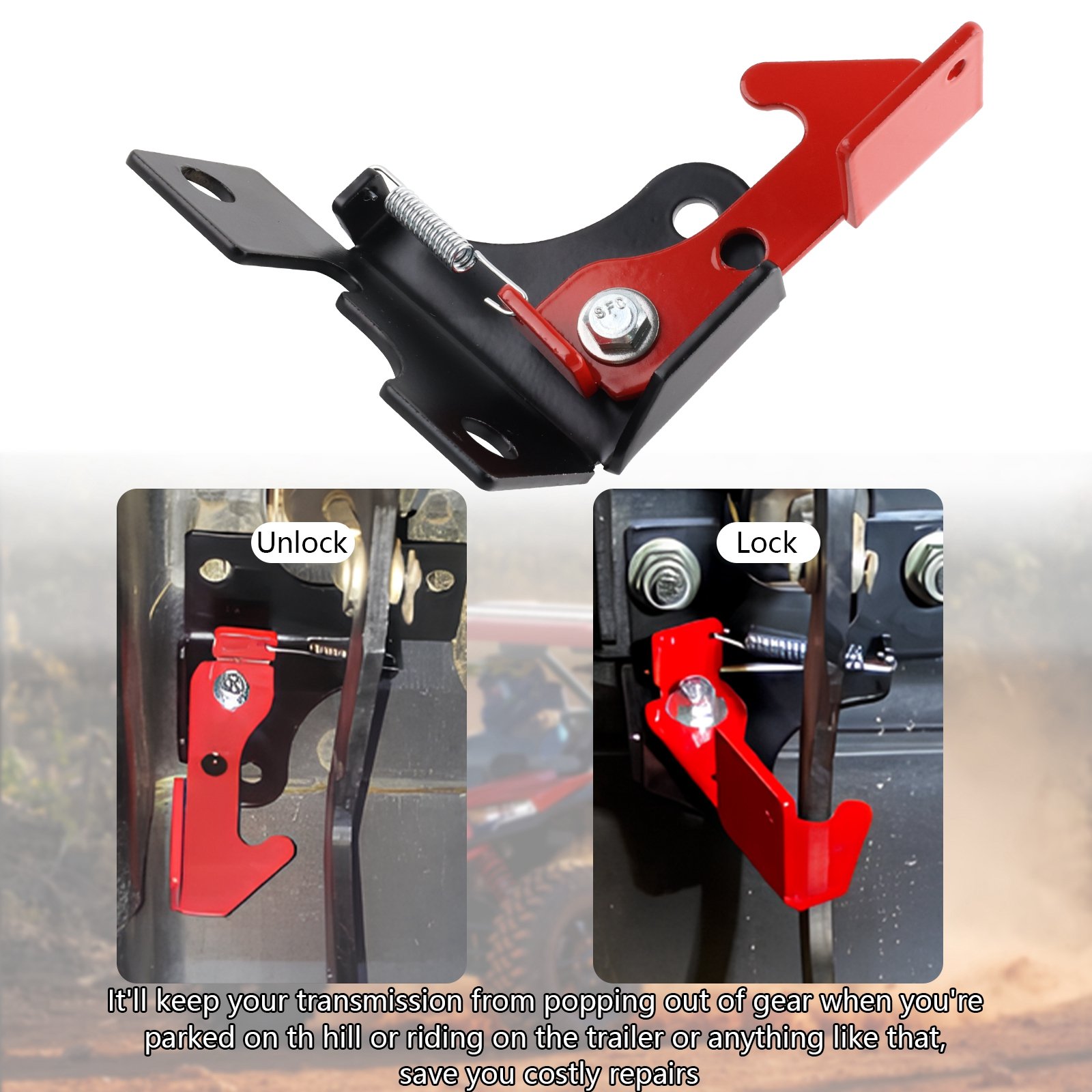 Parking Brake Replacement for Spring Brake Thingy Lockable Heavy Duty Compatible for Polaris RZR 800 900 1000 Models