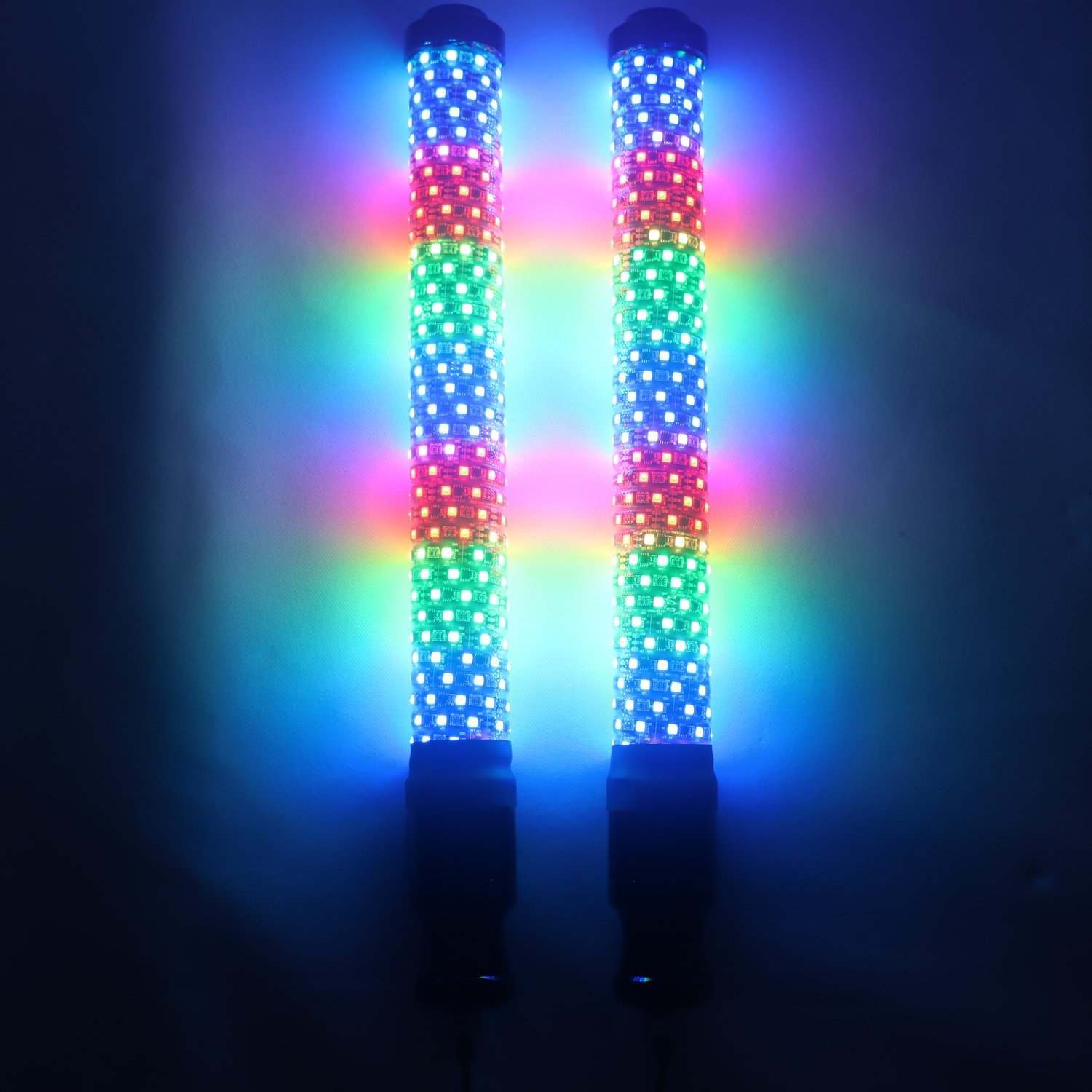 NEW Design 2Ft FAT LED Whip Light ATV UTV Rzr Antenna Light 2.2 Inch Diameter With More LEDs Whip Light