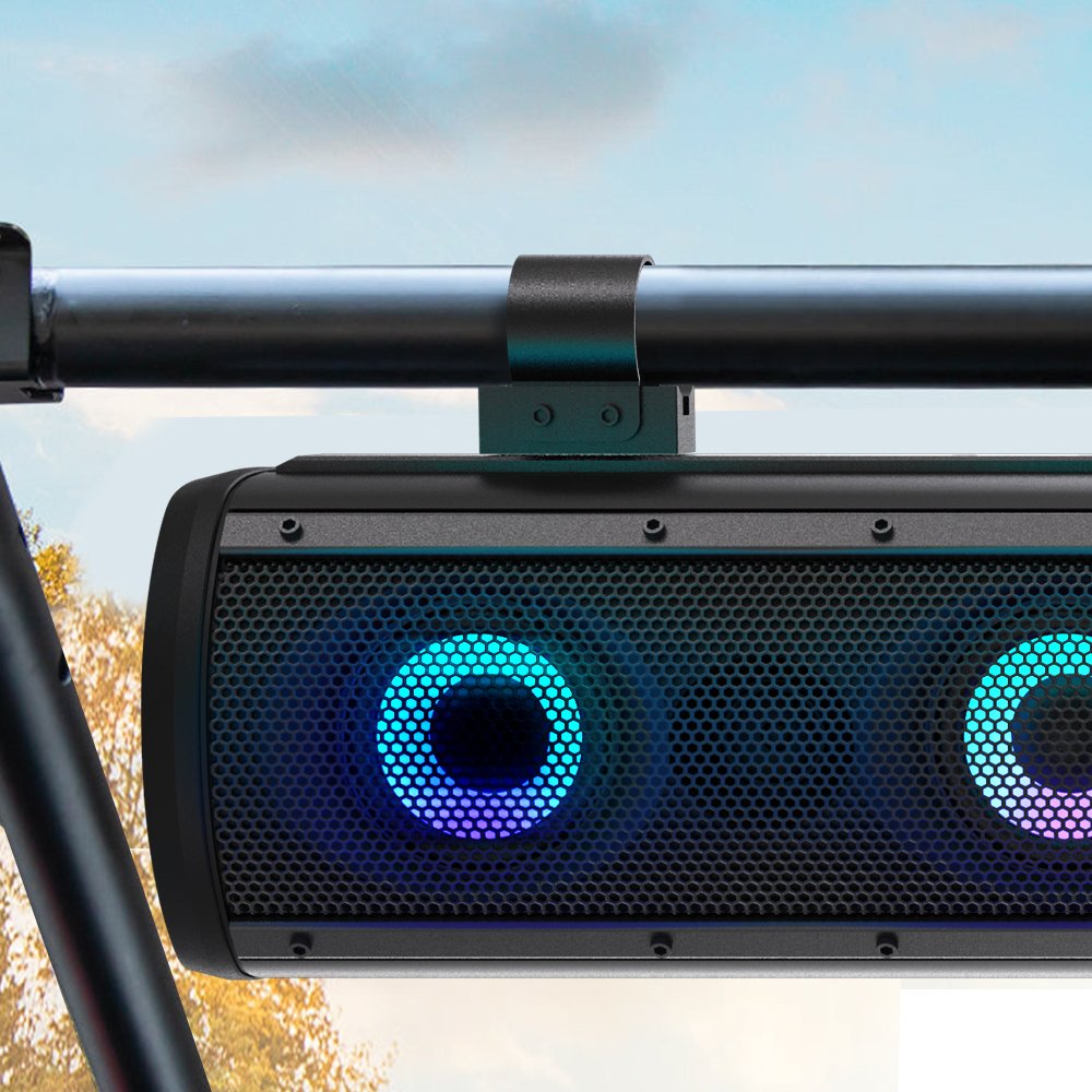 Gsou Motorcycle Sound Bar RGB Amplified Speaker for Motorcycle UTV ATV Marine Ect
