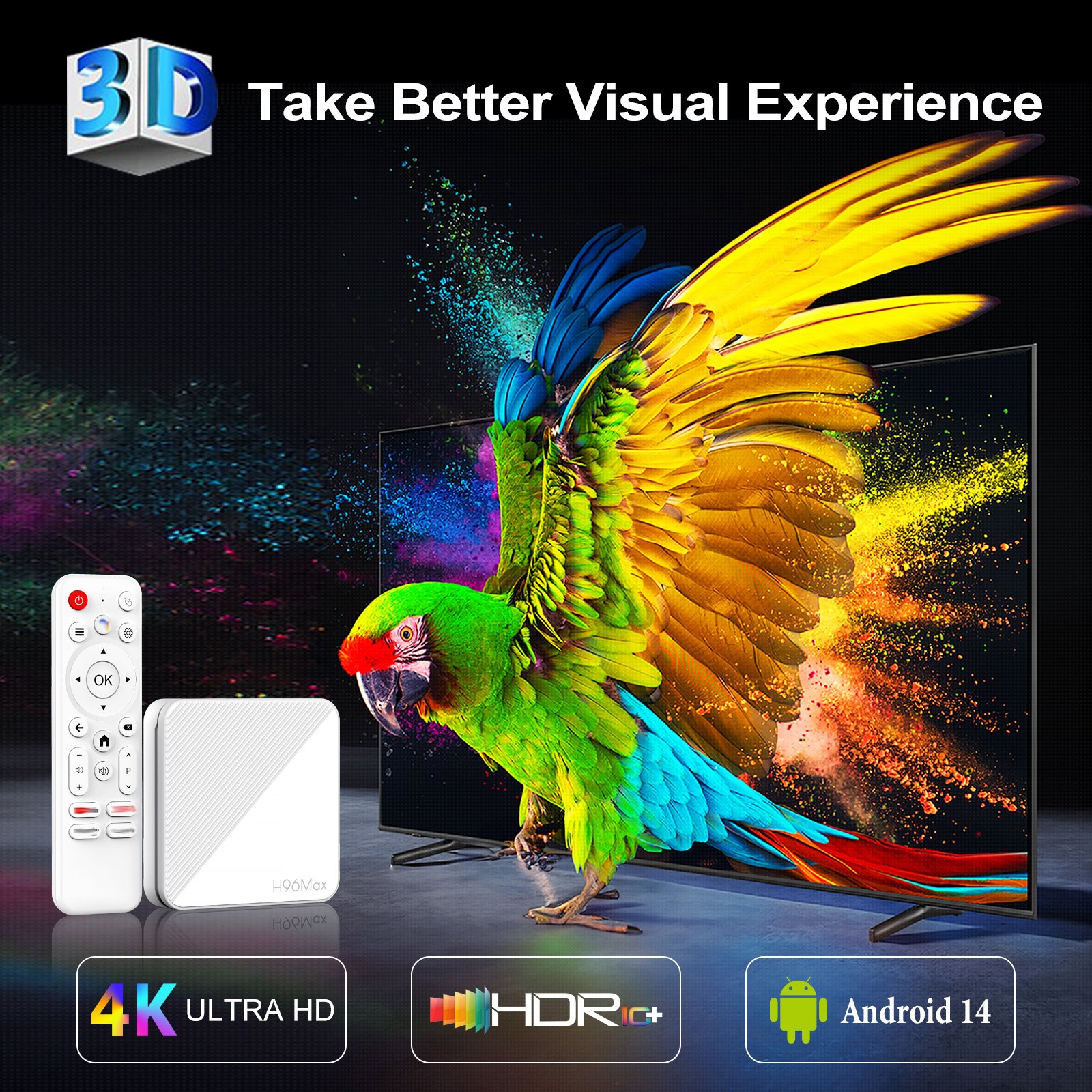 H96 MAX TVbox 2025 Cheapest ATV Box Android H313 Chipset & BT4.0 8K Display &2.4/5g Wifi Home Ott Box 2+8G 2+16G