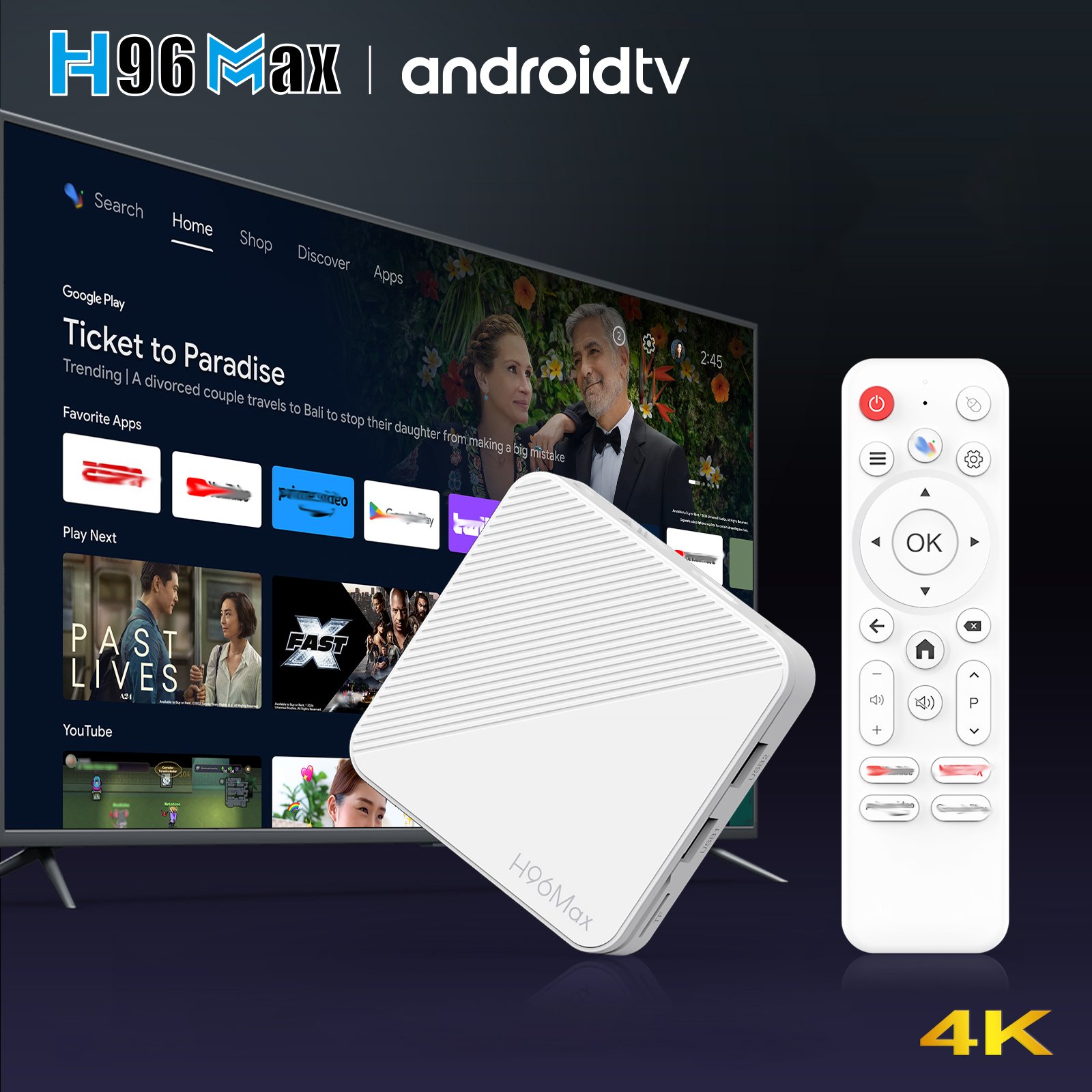 H96 MAX TVbox 2025 Cheapest ATV Box Android H313 Chipset & BT4.0 8K Display &2.4/5g Wifi Home Ott Box 2+8G 2+16G