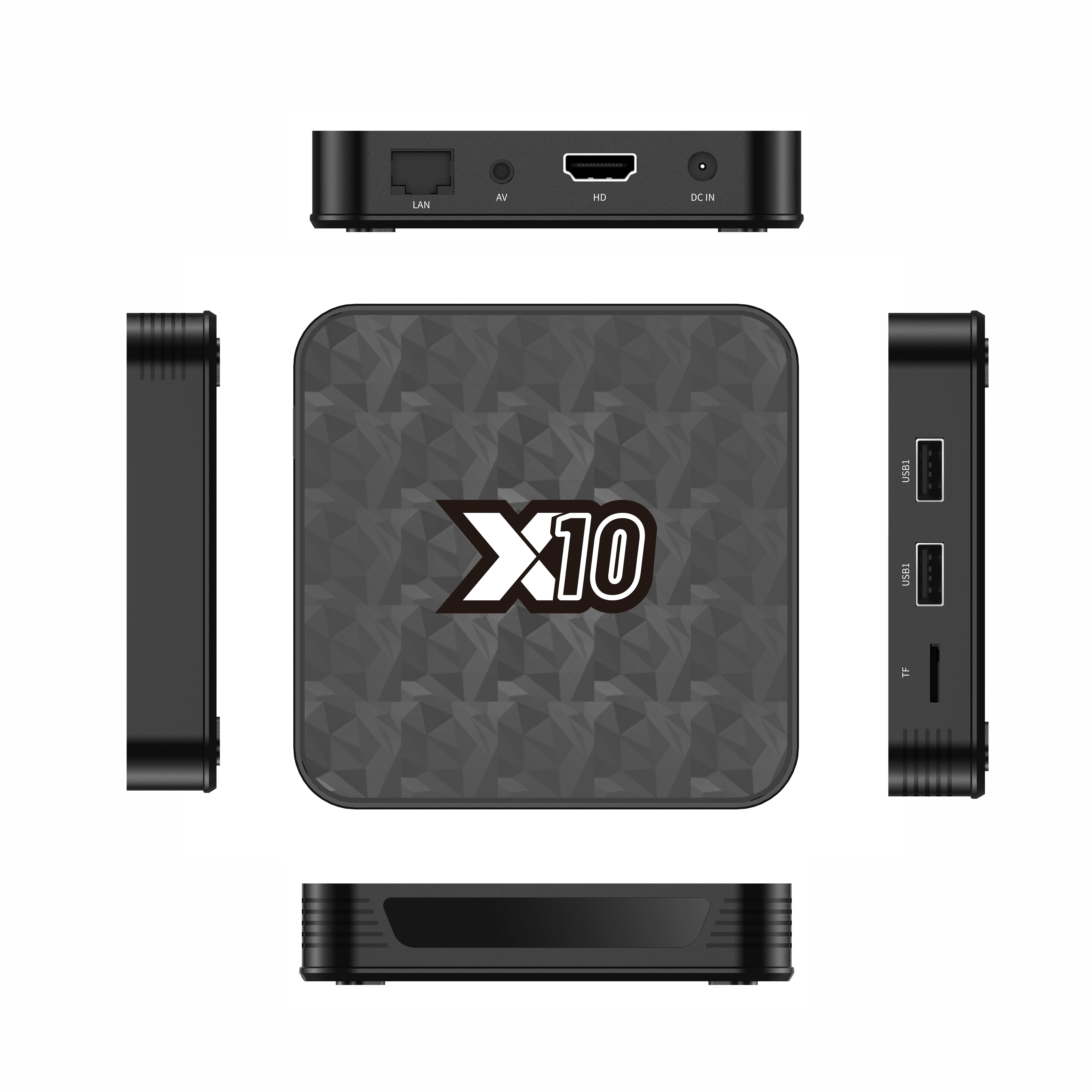 Android HD TV Box X10 2GB+8GB with atv System Android Q(10.0) Android HD TV Box ftth External Version